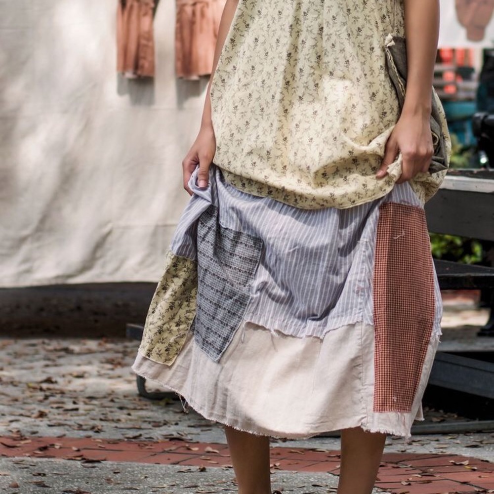 Boho Lagenlook Skirt by Mon Beau Reve and Co